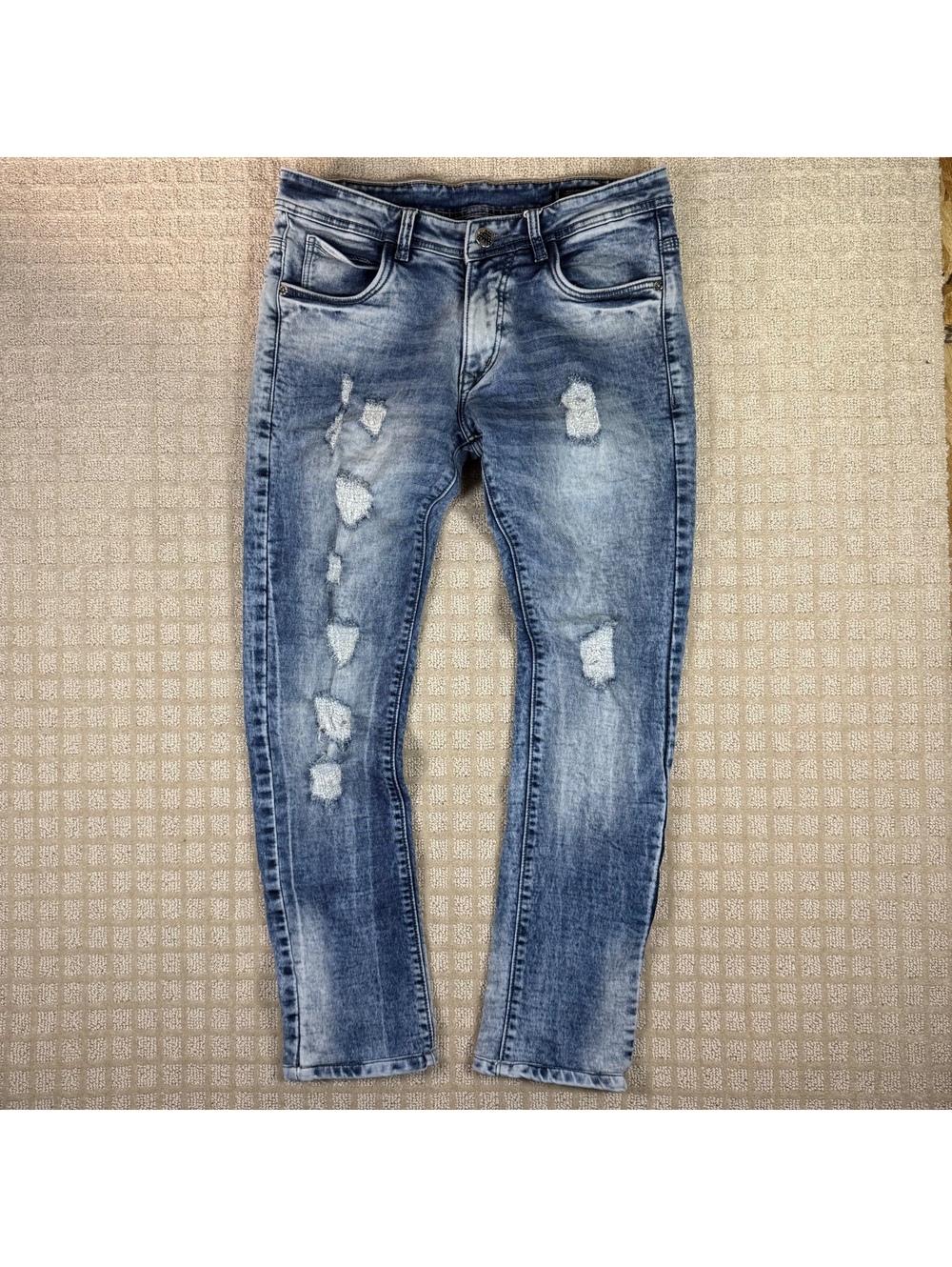 AllSaints Spitalfields Distressed Skinny Jeans 32x29